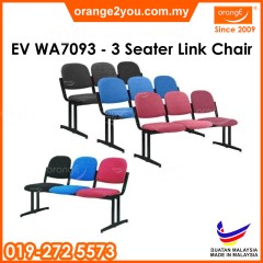 EV WA7093PVC - PVC 3 Seater Fabric Link Chair | Cushion | Kerusi PVC Berangkai 3